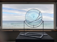 Glass from seaweed and beach sand. Porthmeor 2019